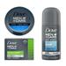 Dove Men+Care Face Body Lotion Hydrating Cream Moisturizer 3 in 1 Bar Cleanser Antiperspirant Deodorant 3 Pack