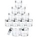 Beauticom 12 Pieces 30G/30ML(1 Oz) High Quality Thick Wall Round Clear Plastic Container Jars with Flat Top Lid - 12 Jars