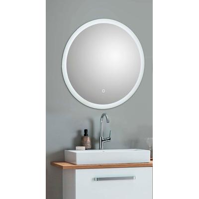 Badspiegel SCHILDMEYER "Bjarne", silber (silberfarben), B:60,0cm H:60,0cm T:3,0cm Ø:60,0cm, FSC-zertifizierter Holzwerkstoff, Spiegel, Durchmesser 60 cm Image