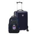 MOJO Navy Sacramento Kings Personalized Deluxe 2-Piece Backpack & Carry-On Set