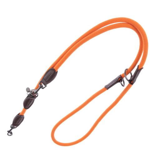 Nomad Tales Spirit Halsband, tangerine passend dazu: Leine 200 cm lang, Ø 10 mm Hund