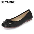 BEYARNE – chaussures plates en cuir véritable pour femmes chaussures de styliste à fond souple