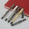 JINHAO – stylo bille roulante sculpté avec perles de jeu 2 Dragon argent et or 5 couleurs de