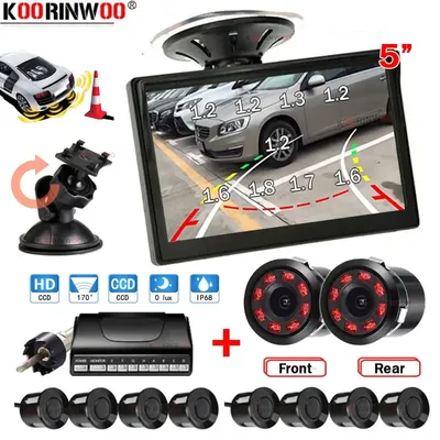 Koorinwoo-Capteur de barrage automobile caméra de vision nocturne ParkStapJalouds avant radar de