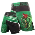 Short de boxe muay-thaï pour homme vert salle déclinaison boxe gastronomie troncs Sanda