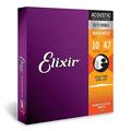 Elixir® 11002 Saiten 80/20 Bronze Akustik-Gitarrensaiten mit NANOWEB® Beschichtung, Extra Light (.010-.047)