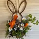 Décoration de panier de fleurs de Pâques conception d'oreille de lapin porte d'entrée créative