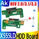 Carte de disque dur X555LD REV 3.3 3.6 pour Asus X555L pour ordinateur portable Version REV 3.1