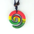 Collier pendentif en résine carapté en spirale Helix amulette cadeau porte-bonheur bijoux de mode