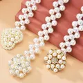 Ceinture élastique tressée de fleurs de perles pour femmes ceinture pour dames design de luxe