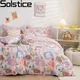 Solstice-Parure de lit pour adolescentes textile de maison rose housse de athlon taies