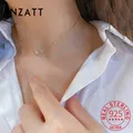 INZATT-Collier ras du cou en argent regardé 925 véritable pour femme pendentif papillon or 14