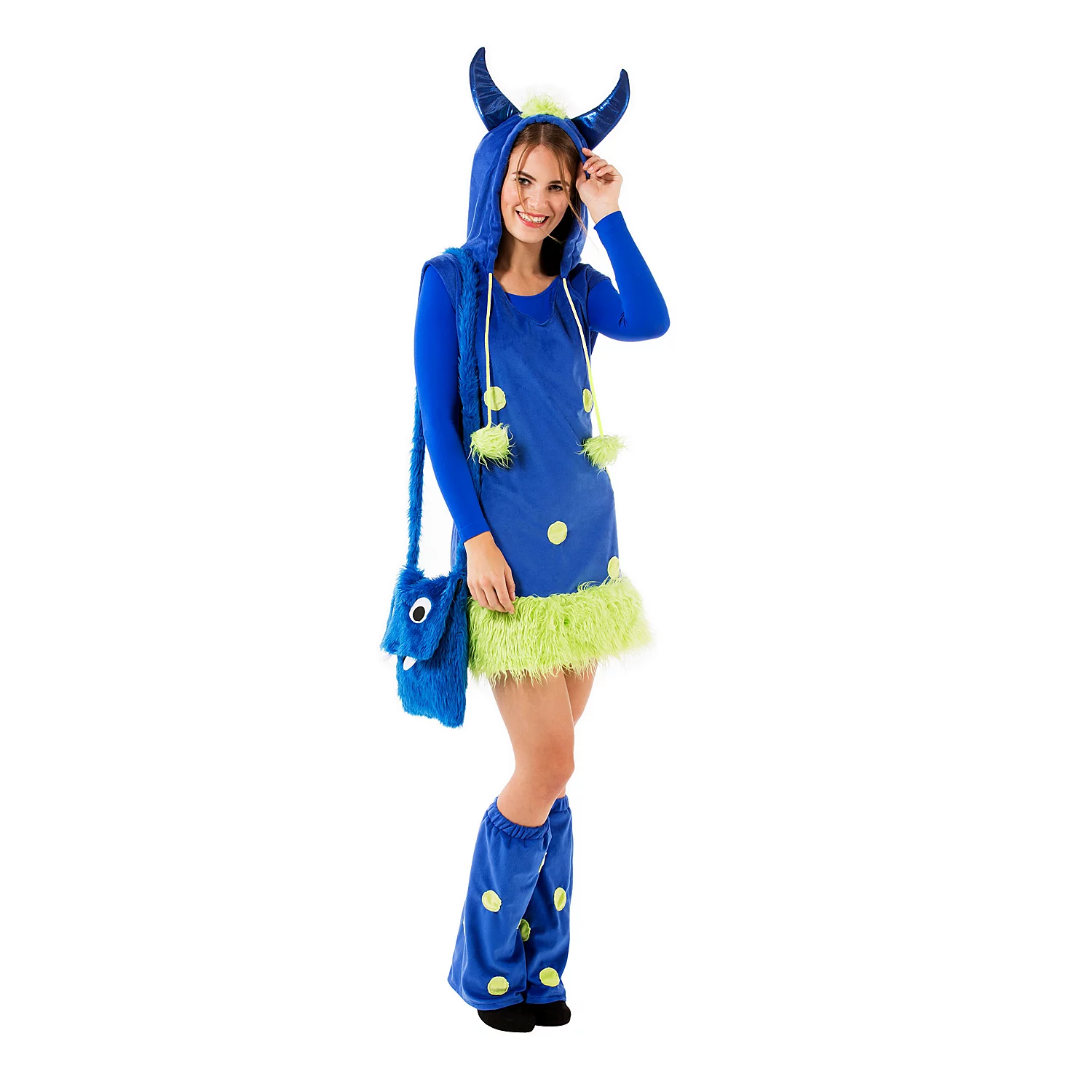 Monsterkleid für Damen, blau/grün Image