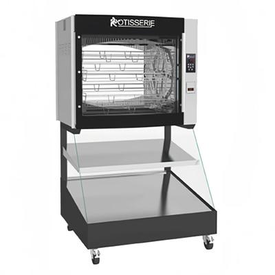 Rotisol USA 8.720IF2LSP8 43" Combination Roti-Roaster Rotisserie on Self Service Hot Food Display - 2 Shelves, 208-240v/3ph, Black