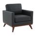 LeisureMod Chester Mid-Century Modern Leather Accent Arm Chair - 33.46
