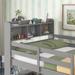 Full over Full Bunk Beds with Bookcase Headboard with Safety Rail, Can Be Converted into 2 Beds, Kids/teens Bedroom Furniture