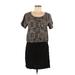 Foreign Exchange Casual Dress: Blue Graphic Dresses - Women's Size Medium