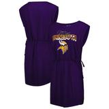 Women's G-III 4Her by Carl Banks Purple Minnesota Vikings G.O.A.T. Swimsuit Cover-Up