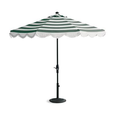 7-1/2' Round Designer Umbrella - Cobalt, White - Frontgate Resort Collection™