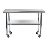 Amgood 30" Wide Rolling Prep Table w/ Stainless Steel Top in Gray | 38 H x 30 W x 18 D in | Wayfair AMG WT-1830-WHEELS