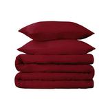 Blue Nile Mills Egyptian Quality Cotton Solid Duvet Cover Set w/ Pillow Shams Cotton Sateen in Red | Wayfair BNM 530FQDC SLBG