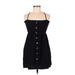 Shein Casual Dress - A-Line Square Sleeveless: Black Print Dresses - Women's Size Medium