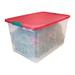 Homz Holiday Seasonal Decor Plastic Storage Bin w/ Latching Lid Plastic in Red | 2 | Wayfair 3364HRGDC.02