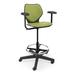 KI Furniture Intellect Wave Task Stool Plastic/Metal/Fabric in Green/Black | 44.75 H x 26.5 W x 26 D in | Wayfair IWSAU/B.1KGE.PFN.C