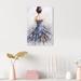 Oliver Gal "Lovely Lady", Elegant Female Gown Glam Blue Canvas Wall Art Print For Bedroom Canvas in Blue/Gray | 15 H x 10 W in | Wayfair