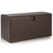 Pegpe firthert 105 Gallon Water Resistant Resin Lockable Deck Box in Resin in Brown | 25.5 H x 50.5 W x 25.5 D in | Wayfair StorageBox-01
