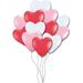 PMU Heart Shaped Balloons 15 Inch Party text Premium Latex in Red/Pink/White | 15 W in | Wayfair BDL-L15-102V-46157-12