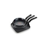 T-fal Culinaire Nonstick Cookware, 3 Piece Set, Black Non Stick/Aluminum in Black/Gray | Wayfair B0583S64