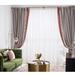 Visionary Home Liliana Velvet Geometric Room Darkening Thermal Pinch Pleat Curtain Panels Velvet in Pink/Black | 108 H x 45 W in | Wayfair