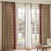 Visionary Home Liliana Velvet Geometric Room Darkening Thermal Pinch Pleat Curtain Panels Velvet in White/Black/Brown | 108 H x 45 W in | Wayfair