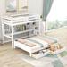 Harriet Bee Bunk Bed w/ Storage Wood in White | 66.1 H x 57.6 W x 97.2 D in | Wayfair 2CD74012DABB412FA35ACBC1713D88B7