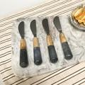 Latitude Run® Set Of 4 Stainless Steel Spreaders w/ Wooden & Stone Handle Stainless Steel in Gray | Wayfair 29B8D4F747DA4228BEF1E3E4B29A0301