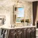 Latitude Run® Myleesha Bathroom Mirror w/ Framed Rounded Corner Pivot, Adjustable Rotating Wall Mounted Vanity Mirror in White/Yellow | Wayfair
