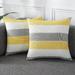 Latitude Run® Stasys Cotton Blend Throw Square Pillow Cover Cotton Blend in Yellow | 24 H x 24 W x 2 D in | Wayfair