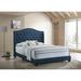 Lark Manor™ Aquira Tufted Low Profile Panel Bed Upholstered/Polyester in Blue | 56.25 H x 66.25 W x 86.25 D in | Wayfair