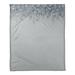 Red Barrel Studio® Floral Banner Fleece Throw Microfiber/Fleece/Microfiber/Fleece in Gray | 60 H x 50 W in | Wayfair
