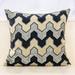 Everly Quinn Nagehan Square Pillow Geometric Plaid Embroidery Cut Velvet Cushion Case Luxury Modern Throw Pillow | 18 H x 18 W x 2 D in | Wayfair