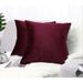 Everly Quinn Velvet Soft Throw Pillow Cover, Modern Solid Color Square Decorative Throw Pillow Case Cushion Covers Polyester in Red | Wayfair