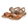 Keilsandalette REMONTE, Damen, Gr. 41, grau (taupe, braun), Leder, Lederimitat, klassisch, Schuhe, Sommerschuh, Riemchensandale, praktische Klettverschlüsse