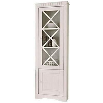 Vitrine HOME AFFAIRE "Lisa", weiß, B:60cm H:180cm T:35cm, Massivholz, Schränke, aus schönem massivem Kiefernholz, mit einer schönen Glastürfront Image