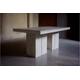 Large Concrete Dining Table Thick Edges with Plinth Bases - Concrete Conference Table - Large Concrete Table - Concrete Desk