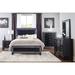 Everly Quinn Queen Upholstered Platform 3 Piece Bedroom Set Upholstered in Black | 60 H x 68 W x 88.5 D in | Wayfair