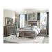 Everly Quinn Queen Standard 3 Piece Bedroom Set Upholstered/Leather/Genuine Leather in Gray | 60 H x 68 W x 88.5 D in | Wayfair