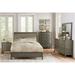 Red Barrel Studio® Queen Upholstered Platform 3 Piece Bedroom Set Upholstered, Leather in Gray | 60 H x 68 W x 88.5 D in | Wayfair