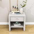 Gracie Oaks Sane 1 - Drawer Nightstand Wood in White | 20.5 H x 20 W x 17 D in | Wayfair 7A5B4A6462AF4B7D8295570BD4281662