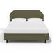 Wade Logan® Auzhane Upholstered Platform Bed Polyester in Green | 51 H x 75 W x 87 D in | Wayfair B429705E0F88470CBE0D9E797A1329AC